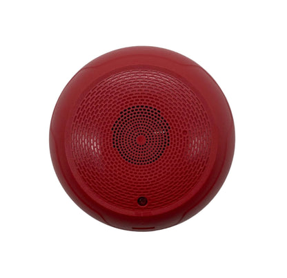 System Sensor HCRL-LF L-Series ceiling horn red low-frequency audible device for alert sound in indoor environments.
