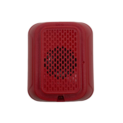 System Sensor HRL-LF wall-mount red replacement part for low frequency sounder, shown in close-up view.