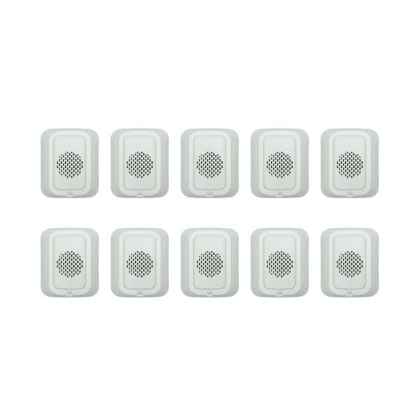 System Sensor HWL-LF audible sounders, pack of 10 units, compact emergency warning devices for fire and security systems.