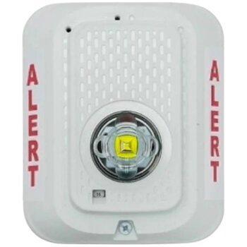 System Sensor SWLED-CLR-ALERT L-Series Wall LED Strobe in white, visual alert device with flashing light for safety signaling.